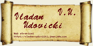 Vladan Udovički vizit kartica